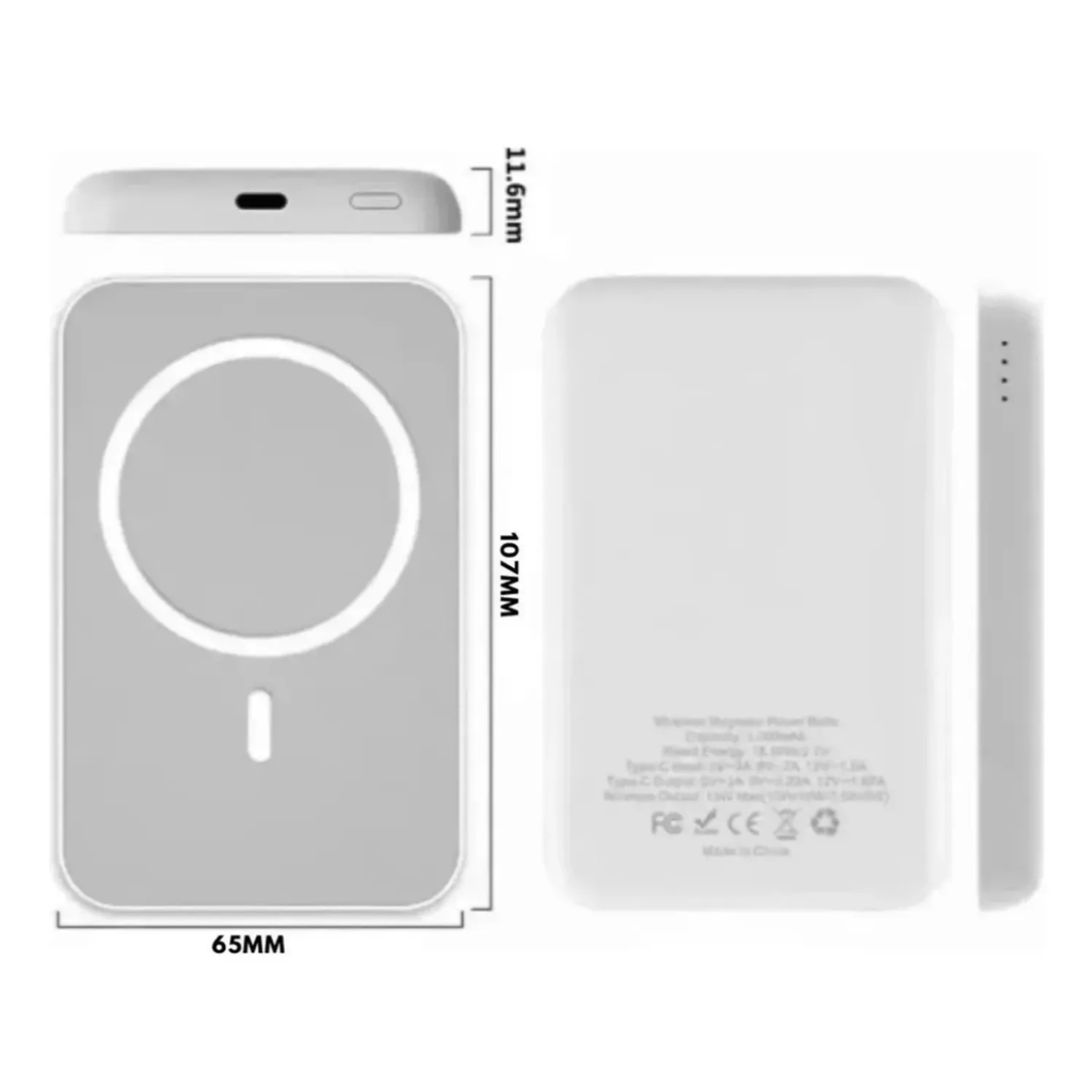 Batería Portátil Magnética 20.000 mAh
